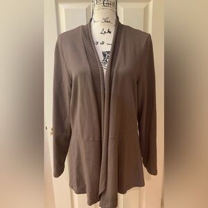 J. Jill Women's Brown Open Front Cardigan Sweater